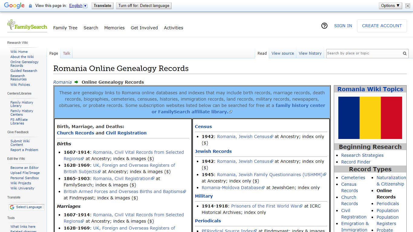 Romania Online Genealogy Records • FamilySearch