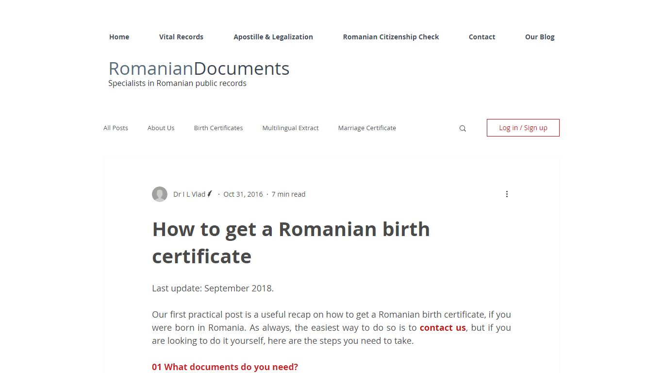 How to get a Romanian birth certificate